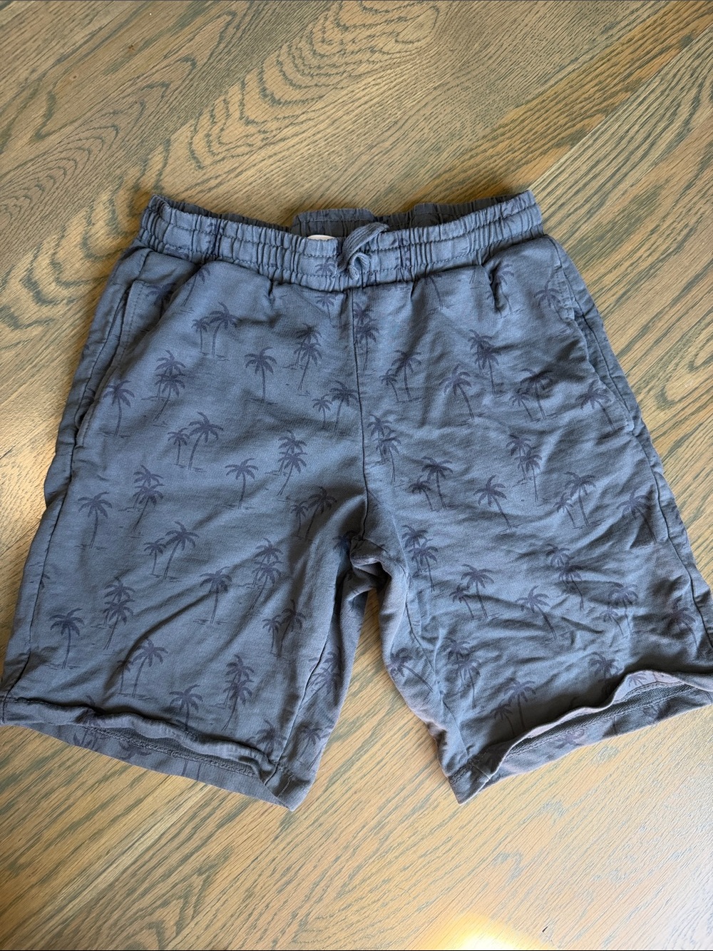 Mango Boys Gray Palm-Print Shorts